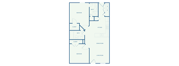 Two Bedroom Floor Plan