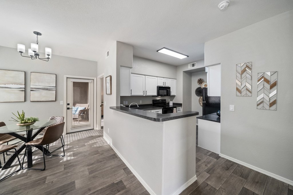 Dining Area and Breakfast Bar at Bear Canyon Apartments in Tucson Arizona