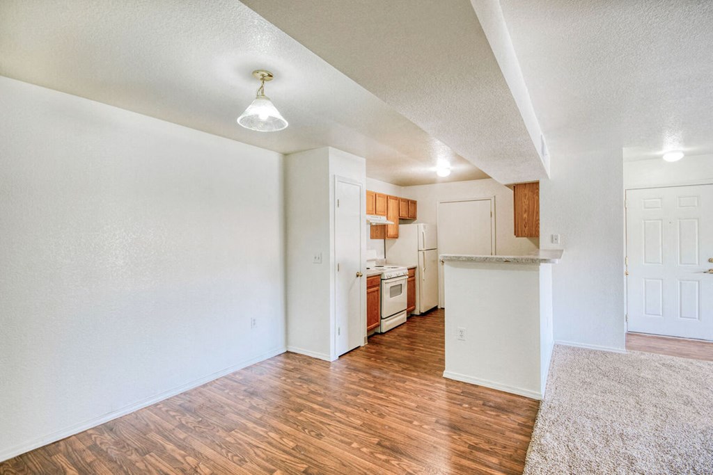 Dining Area and Kitchen at Four Hills Apartments in Las Cruces