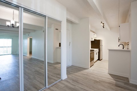 Dining Area and Kitchen at Los Altos Towers Apartments in Albuquerque NM