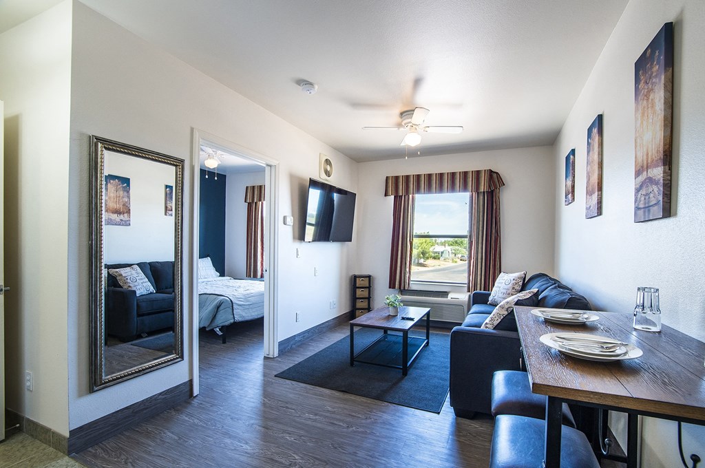 Dining Area and living Room at The Vistas Apartments