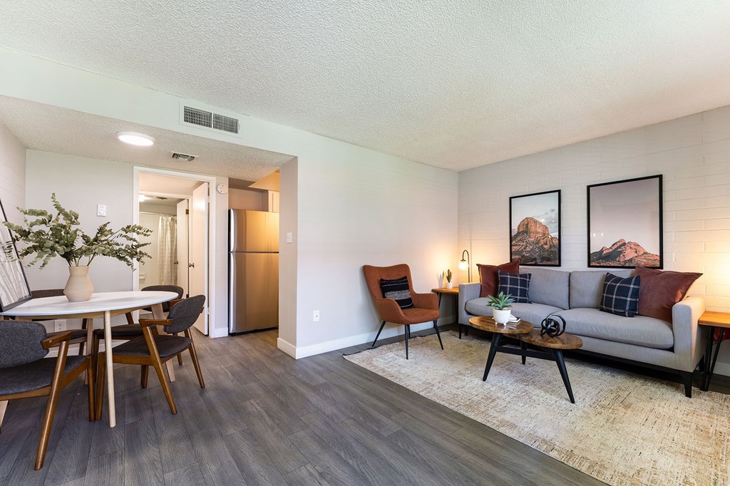 Dining and Living Room at Avani North Tucson Apartments in Tucson Arizona