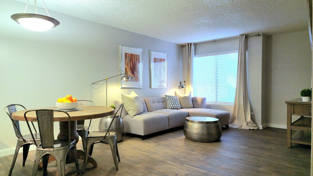 Dining and Living Room at Ovation at Tempe Apartments in Tempe Arizona