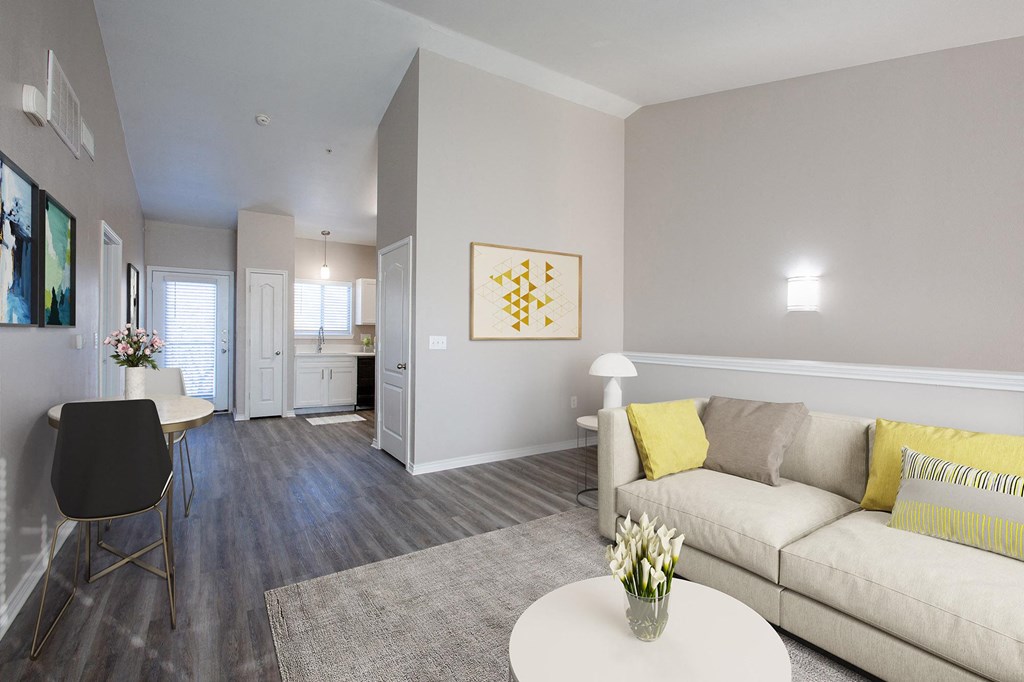 Dining and living room area at Links at Forest Creek in Round Rock Texas near Austin