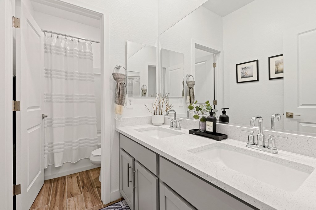 Double sink Bathroom Vanity at Willow 38 Townhomes in Phoenix Arizona 2023