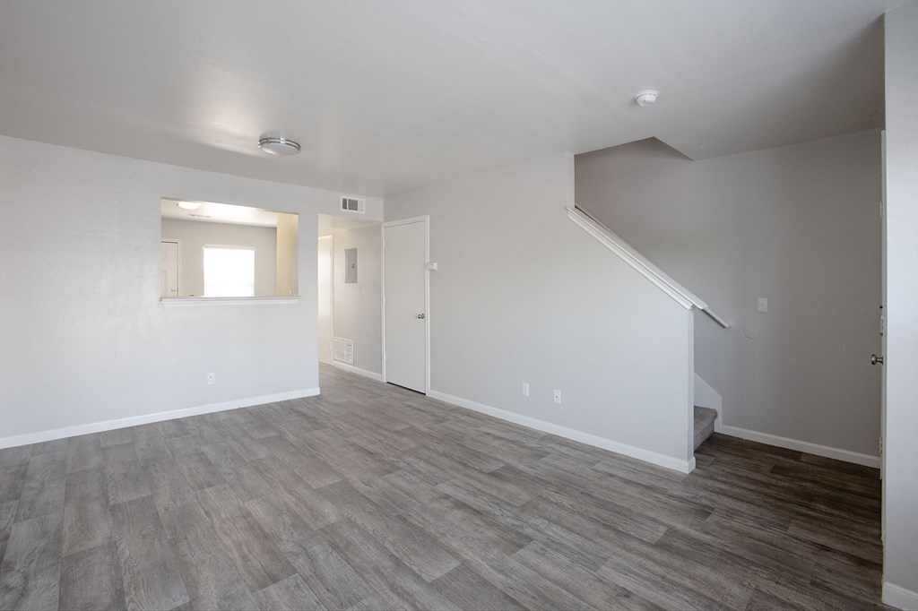 Downstairs Living Room at The Bluffs at Tierra Contenta Apartments in Santa Fe New Mexico