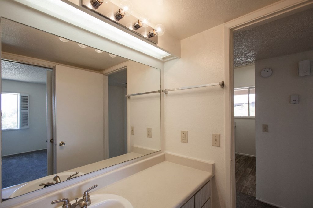 Empty bathroom at Sunrise Ridge Apartments in Tucson AZ