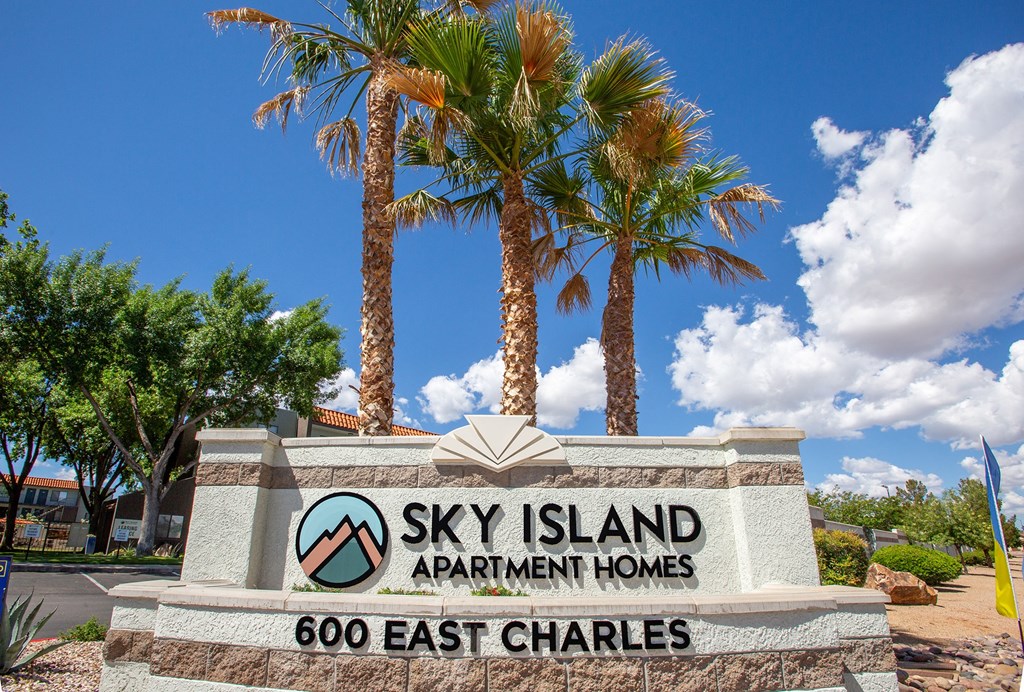 Entrance Sign at Sky Island Apartments in Sierra Vista Arizona