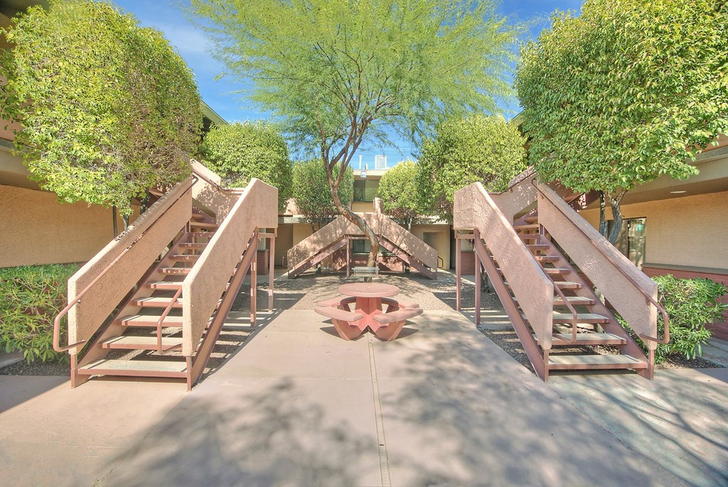 Exterior at San Simeon Apartments in Tucson AZ November 2020