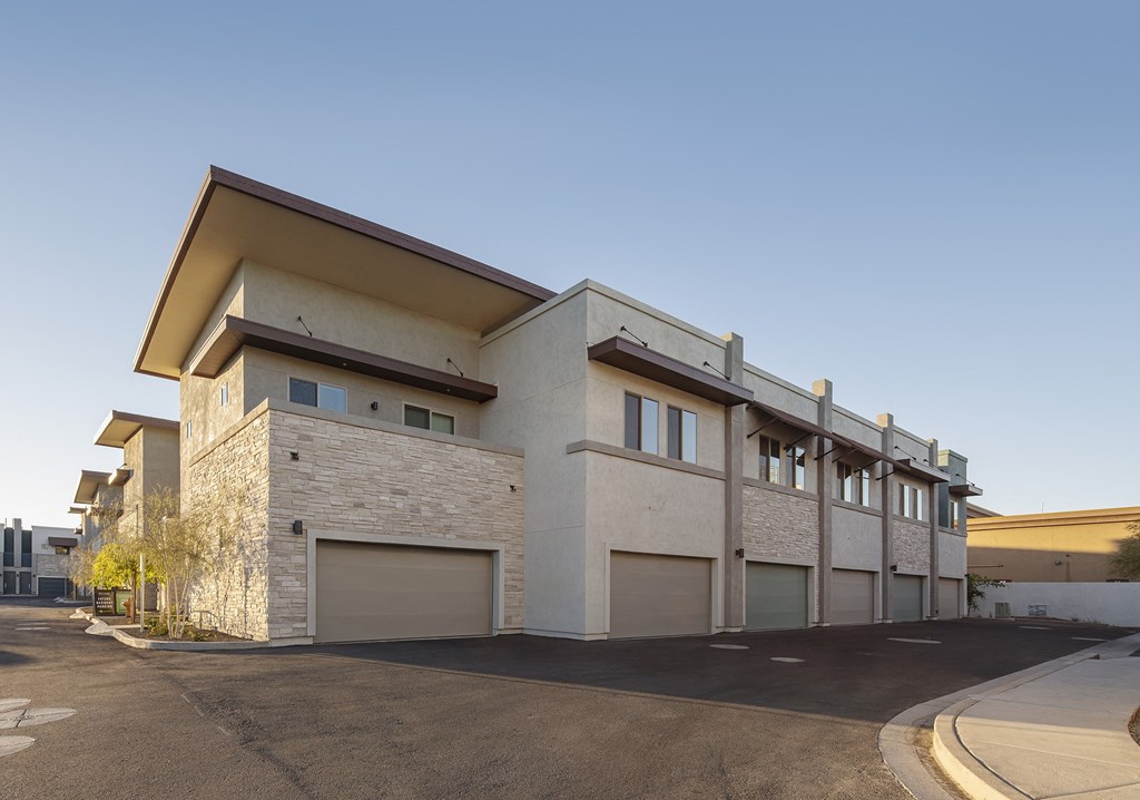 Exterior of The Carson Townhomes in Downtown GIlbert Arizona