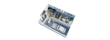 3 bedroom 2 bathroom floor plan image at San Vicente Townhomes in Phoenix AZ