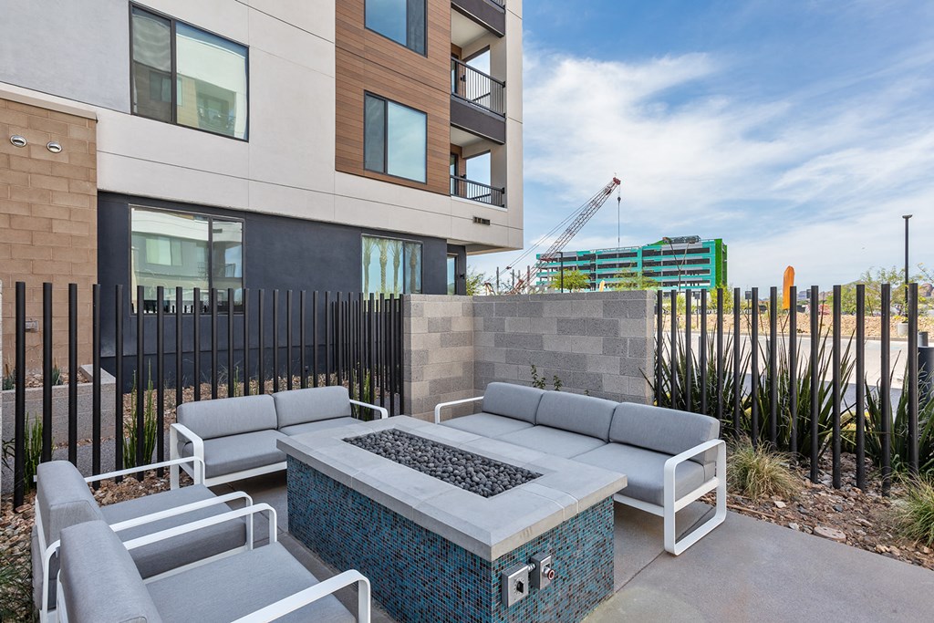 Firepit at Trovita Rio Apartments in Tempe AZ June 2021