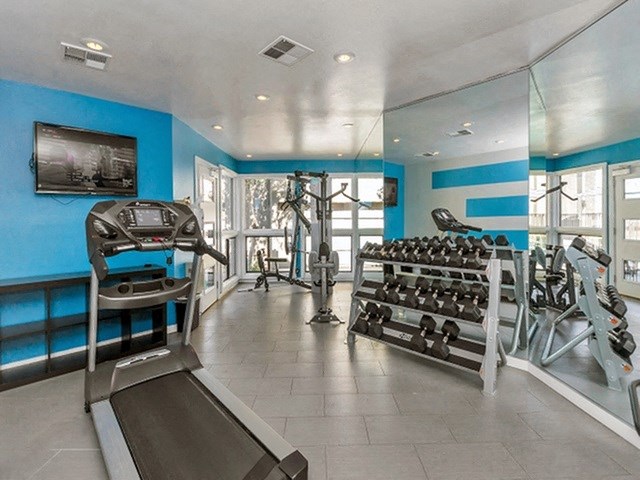 Fitness Center at Olive East Apartments