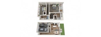 Two Bedroom Two and a Half Bath