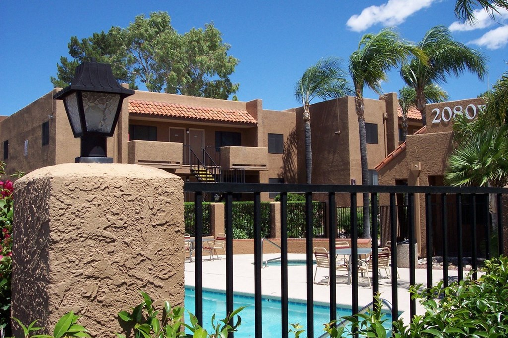 Gated pool at La Lomita Apartments in Tucson Arizona