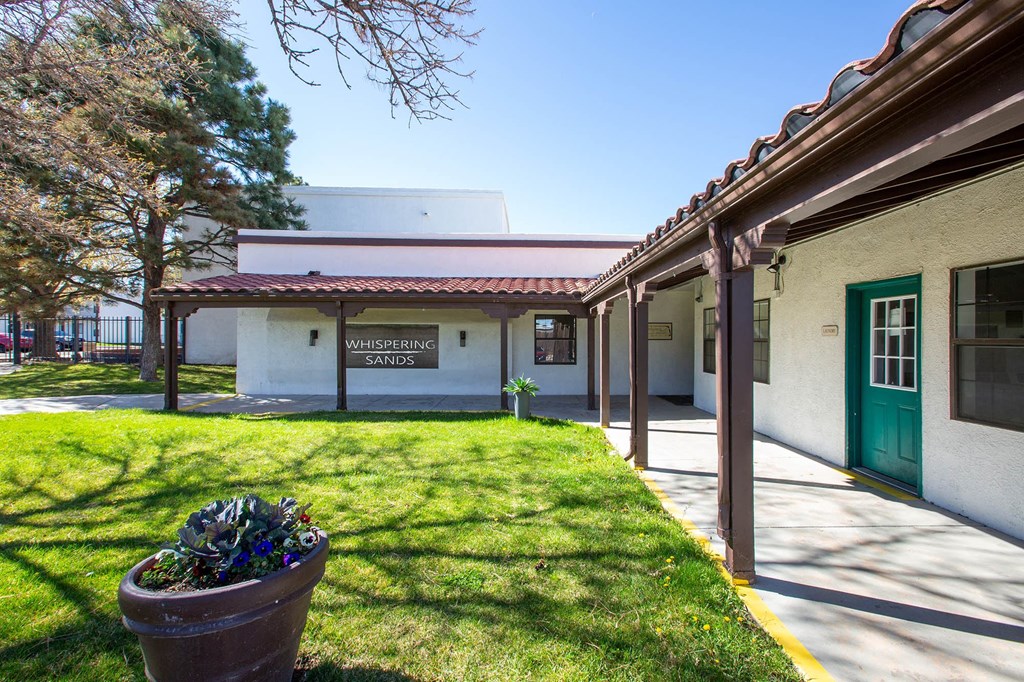 Grass Area at Whispering Sands Apartments in Albuquerque