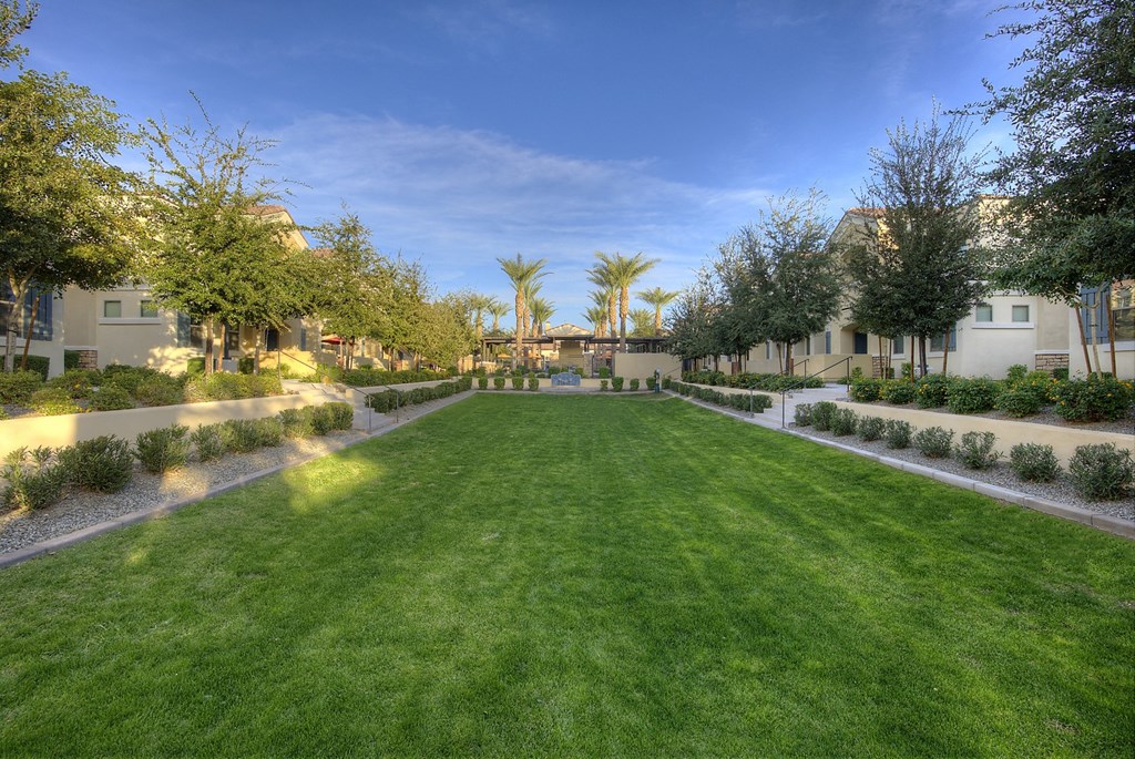 Grass area at Bella Victoria Apartments in Mesa Arizona January 2021 2