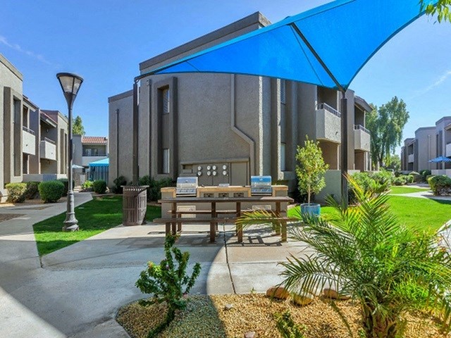 Grill Area at Olive East Apartments
