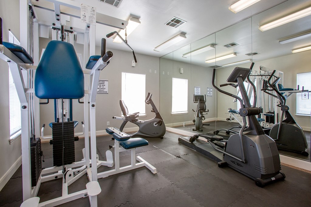 Gym Equipment at The Bluffs at Tierra Contenta Apartments