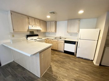 Kitchen at University West Apartments in Flagstaff AZ April 2021