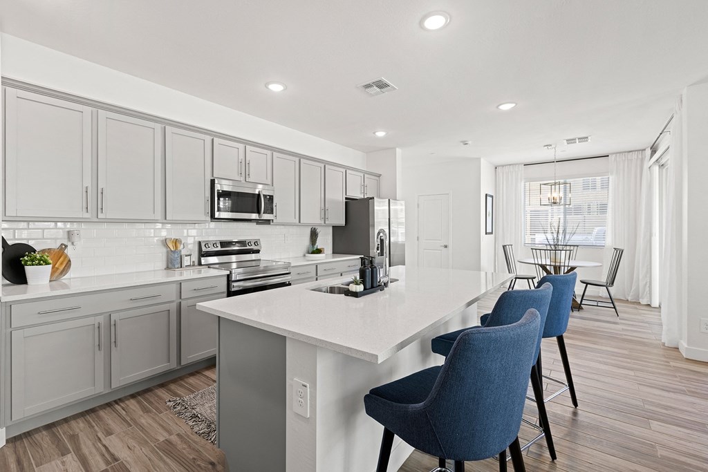 Kitchen and Dining Area at Willow 38 Townhomes