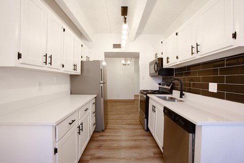 Kitchen and dining Room at Los Altos Towers Apartments in Albuquerque NM