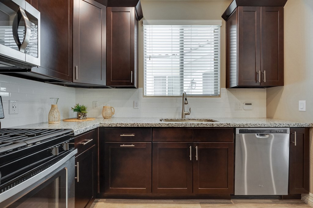 Kitchen at Bella Victoria Apartments in Mesa Arizona January 2021