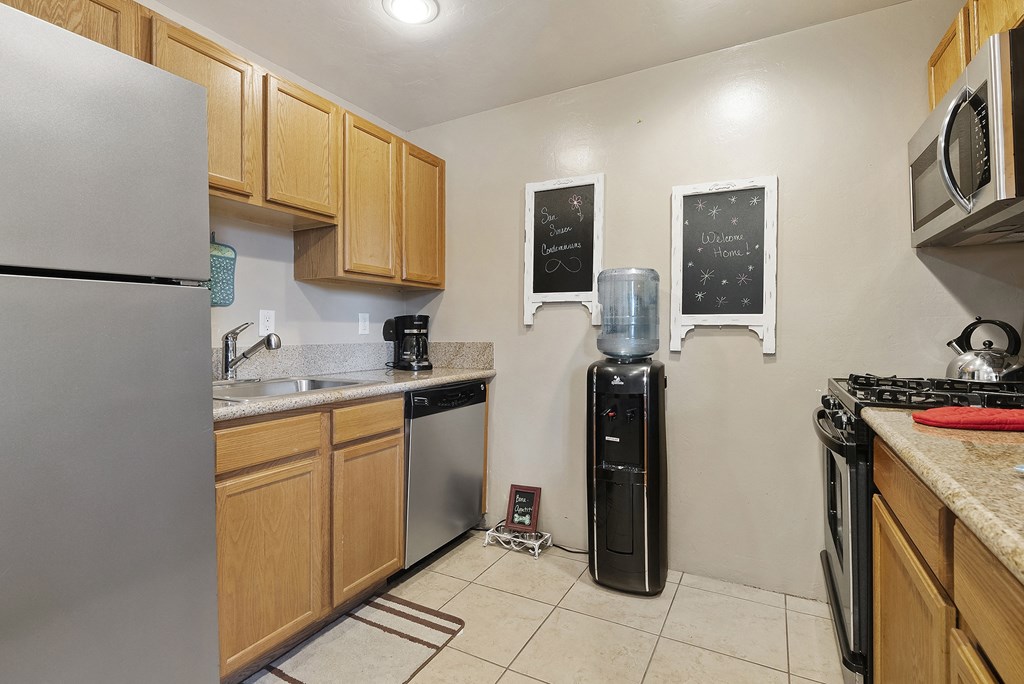 Kitchen at San Simeon Apartments in Tucson AZ November 2020
