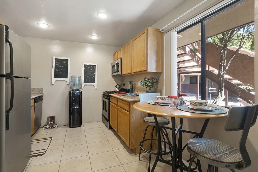 Kitchen at San Simeon Apartments in Tucson AZ November 2020