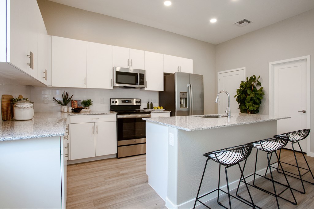 Kitchen at The Carson Townhome Apartments