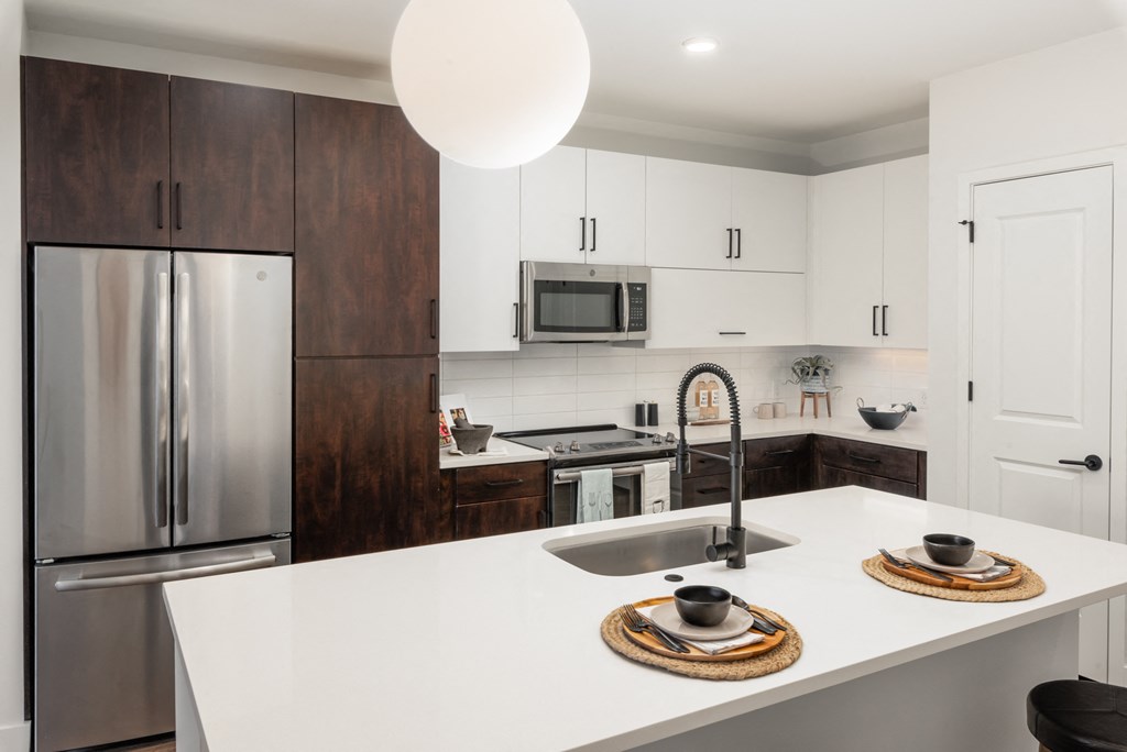 Kitchen at Trovita Rio Apartments in Tempe AZ June 2021