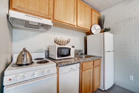 Kitchen at University Manor Apartments in Tucson, AZ