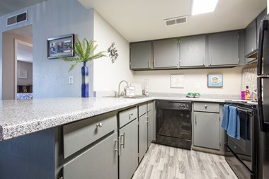 Kitchen at Villas Del Cielo Aprartments in Albuquerque New Mexico October 2020