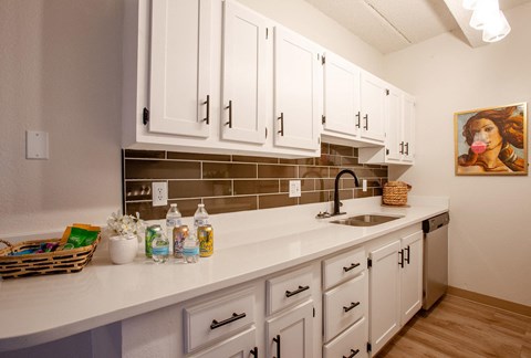 Kitchen counter at Los Altos Towers Apartments in Albuquerque NM