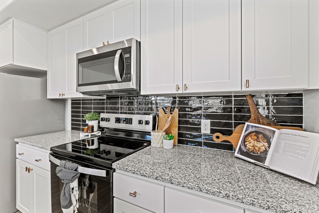 Kitchen finishes at Pique Residences Apartments in San Tan Valley
