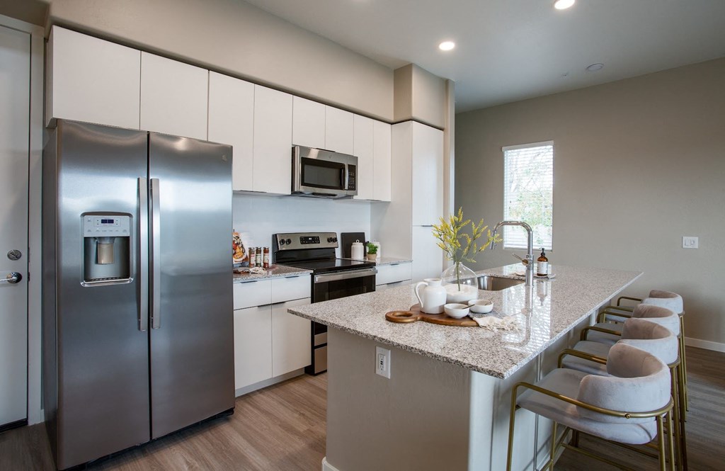 Kitchen of Two Bedroom at The Prescott at Park West in Peoria Arizona