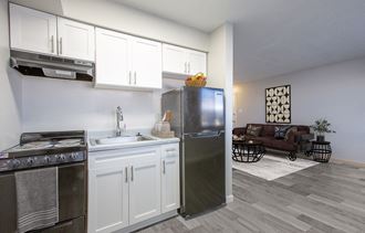Kitchen with Appliances at Encanto Lofts Apartments in Albuquerque New Mexico
