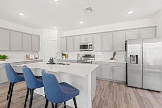 Kitchen with Breakfast Bar at Willow 38 Townhomes in Phoenix Arizona 2023
