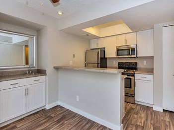 Kitchen with Wet Bar at Olive East Apartments - Photo Gallery 8