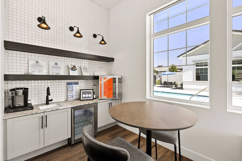 Leasing Office Coffee bar at Zora Encanto Apartments in Phoenix Arizona