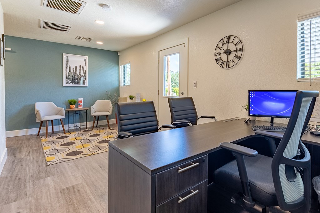 Leasing office interior 2 at Arcadia Lofts in Phoenix AZ Nov 2020