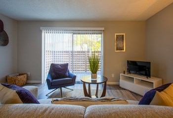 Living Room Interior with Patio View Montecito Northeast Heights in Albuquerque NM 2021 - Photo Gallery 5