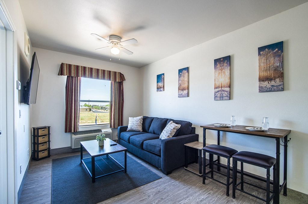 Living Room and Dining Area at The Vistas Apartments