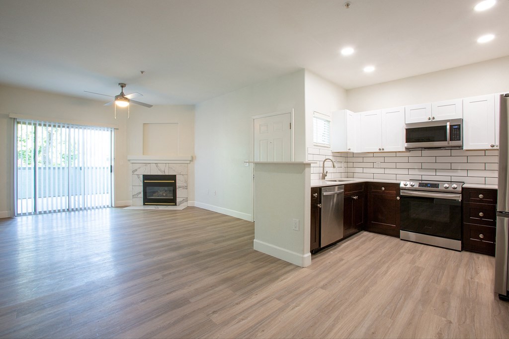 Living Room and Kitchen at Haven at Arrowhead Apartment