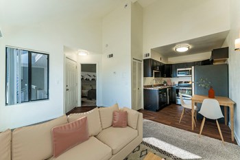 Living Room and Kitchen at Metro Tucson Apartments