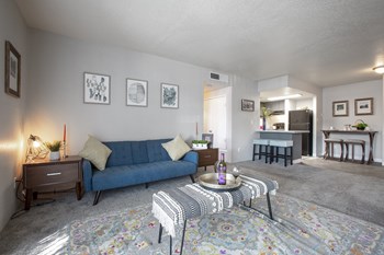 Living Room and dining area at Villas Del Cielo Aprartments in Albuquerque New Mexico October 2020 - Photo Gallery 6