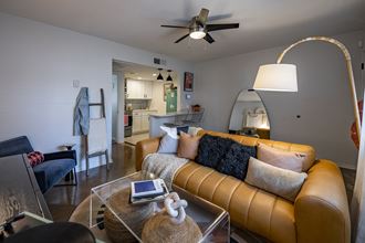 Living Room and kitchen at Polanco Apartments