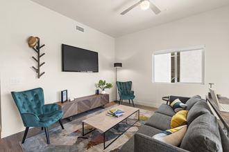 Living Room at 2nd Ave Commons Apartments in Downtown Mesa Arizona 2023