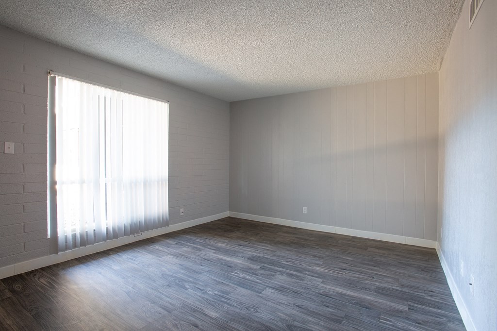 Living Room in One Bedroom Unit at Radius Apartments