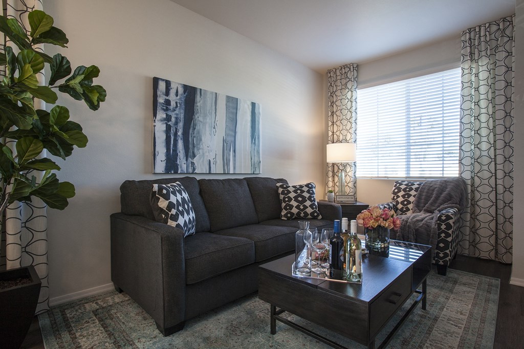 Living Room at San Mateo Townhomes in Phoenix AZ July 2021 7